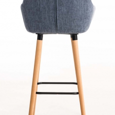 Barová stolička s drevenou podnožou Marina textil - 14