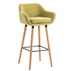 Barová stolička s drevenou podnožou Marina textil - 6