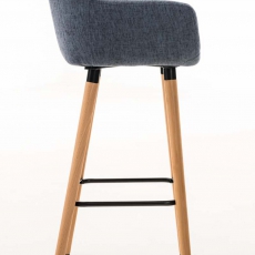 Barová stolička s drevenou podnožou Marina textil - 10