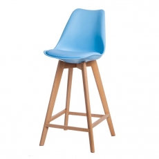 Barová stolička s drevenou podnožou Norby - 5