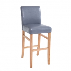Barová stolička s drevenou podnožou Wilma - 6