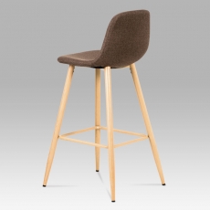 Barová stolička s kovovou podnožou Jorga, hnedá - 3