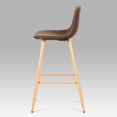Barová stolička s kovovou podnožou Jorga, hnedá - 4
