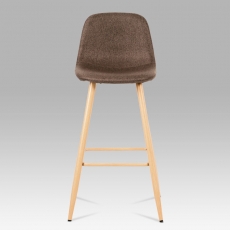Barová stolička s kovovou podnožou Jorga, hnedá - 5