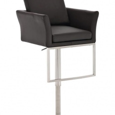 Barová stolička s nerezovou podnožou Burny - 1