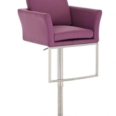 Barová stolička s nerezovou podnožou Burny - 3