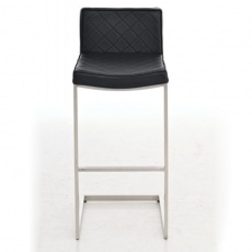 Barová stolička s nerezovou podnožou Madison čierna - 2