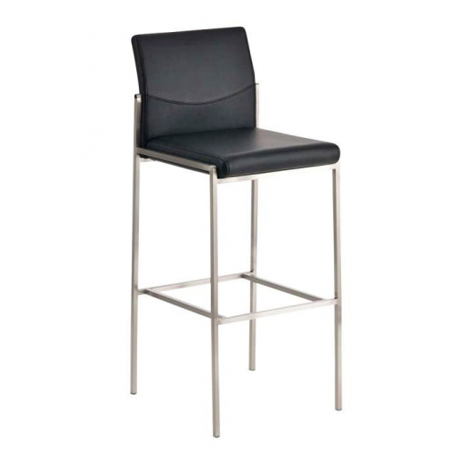 Barová stolička s nerezovou podnožou Timber - 1