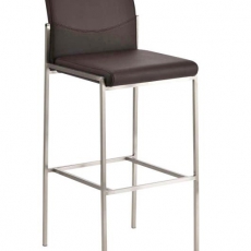 Barová stolička s nerezovou podnožou Timber - 3