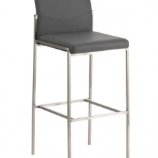 Barová stolička s nerezovou podnožou Timber - 5