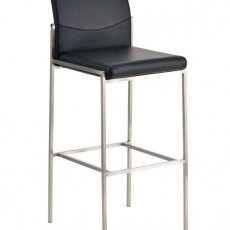Barová stolička s nerezovou podnožou Timber - 1