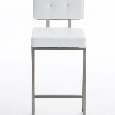Barová stolička s nerezovou podnožou Winder, biela - 2