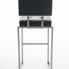Barová stolička s nerezovou podnožou Winder, čierna - 4