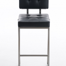 Barová stolička s nerezovou podnožou Winder, čierna - 2