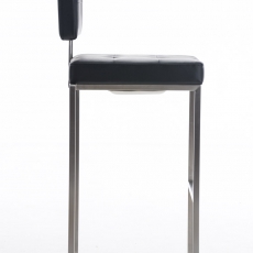 Barová stolička s nerezovou podnožou Winder, čierna - 3
