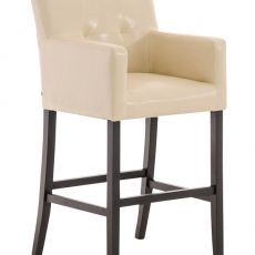 Barová stolička s opierkami Miranda, čierna podnož - 2