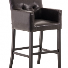 Barová stolička s opierkami Miranda, čierna podnož - 5