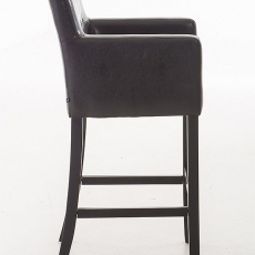 Barová stolička s opierkami Miranda, čierna podnož - 7