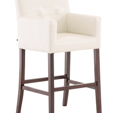 Barová stolička s opierkami Miranda, hnedá podnož - 2