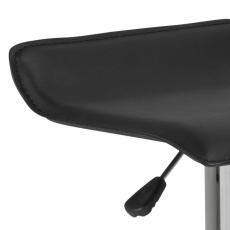 Barová stolička Sabra (Súprava 2 ks), čierna/chróm - 4