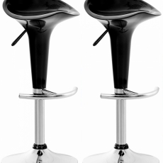 Barová stolička Saddie (SET 2 ks), čierna - 1