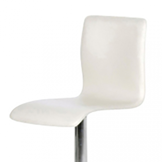 Barová stolička Sadie (Súprava 2 ks), biela/chróm - 1
