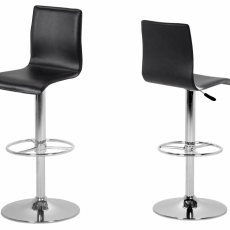 Barová stolička Sadie (Súprava 2 ks), čierna/chróm - 1