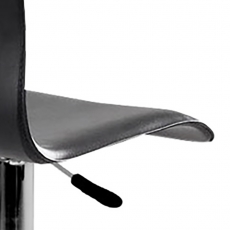 Barová stolička Sadie (Súprava 2 ks), čierna/chróm - 3