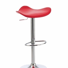 Barová stolička Salzburg, syntetická koža, červená - 1