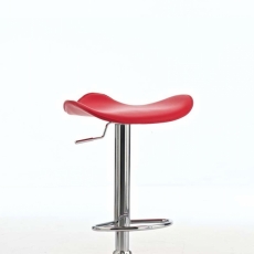 Barová stolička Salzburg, syntetická koža, červená - 3