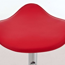 Barová stolička Salzburg, syntetická koža, červená - 4