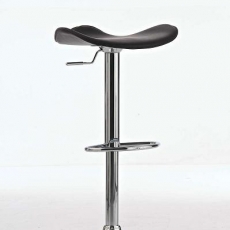 Barová stolička Salzburg, syntetická koža, čierna - 1