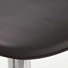 Barová stolička Salzburg, syntetická koža, čierna - 3