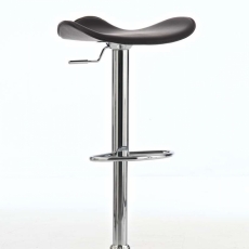 Barová stolička Salzburg, syntetická koža, hnedá - 1