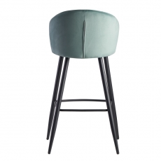 Barová stolička Seina, zamat, svetlo zelená - 5
