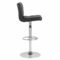 Barová stolička Sevi (Súprava 2 ks), čierna/chróm - 3