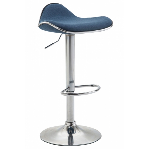 Barová stolička Shanghai, textil, modrá - 1