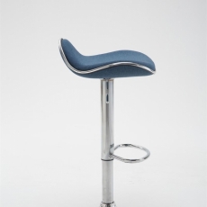 Barová stolička Shanghai, textil, modrá - 3