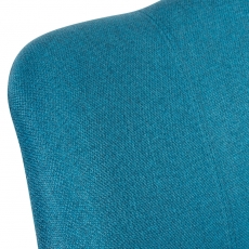 Barová stolička Steve (súprava 2 ks), textil, modrá - 6