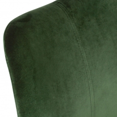 Barová stolička Steve (súprava 2 ks), zamat, zelená/čierna - 6