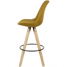 Barová stolička Steve (súprava 2 ks), žltá - 4