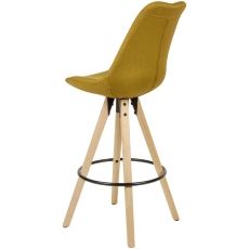 Barová stolička Steve (súprava 2 ks), žltá - 5