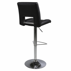 Barová stolička Sylvia I. (SET 2ks), syntetická koža, čierna - 2