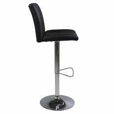Barová stolička Sylvia I. (SET 2ks), syntetická koža, čierna - 3