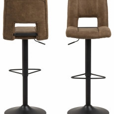 Barová stolička Sylvia I. (SET 2ks), tkanina, svetlo hnedá - 2