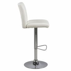 Barová stolička Sylvia (SET 2ks), syntetická koža, biela - 3