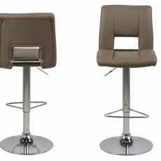 Barová stolička Sylvia (SET 2ks), syntetická koža, cappucino - 2