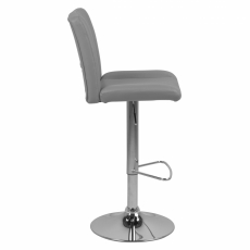 Barová stolička Sylvia (SET 2ks), syntetická koža, šedá - 3