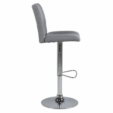 Barová stolička Sylvia (SET 2ks), tkanina, svetlo šedá - 3