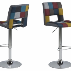 Barová stolička Sylvia (SET 2ks), tkanina, viacfarebná - 1